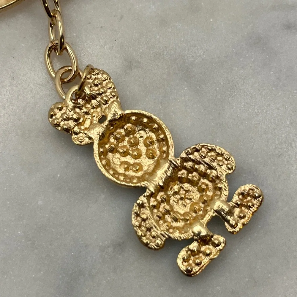 Rhinestone Bunny‎ Rabbit Keychain Bag Charm Gold Blue Easter Gift Accessory New